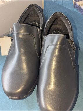 Men's Black Spring Step Slip Resistant Work Shoes Mens Size 11